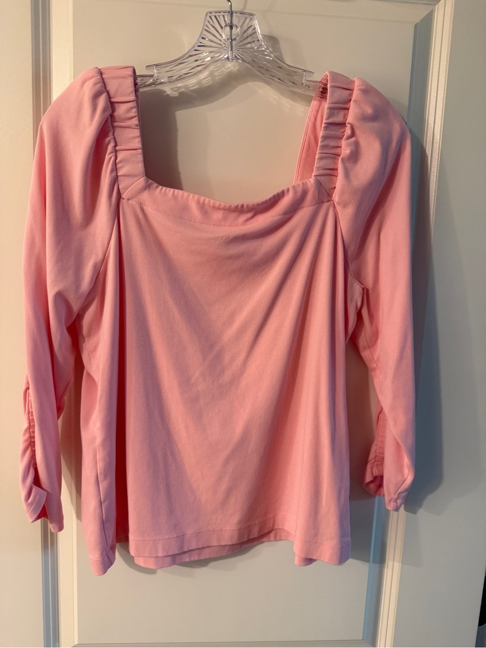 Lilly Pulitzer Pink Square-Neck 3/4 Sleeve Top - Picture 2 of 5